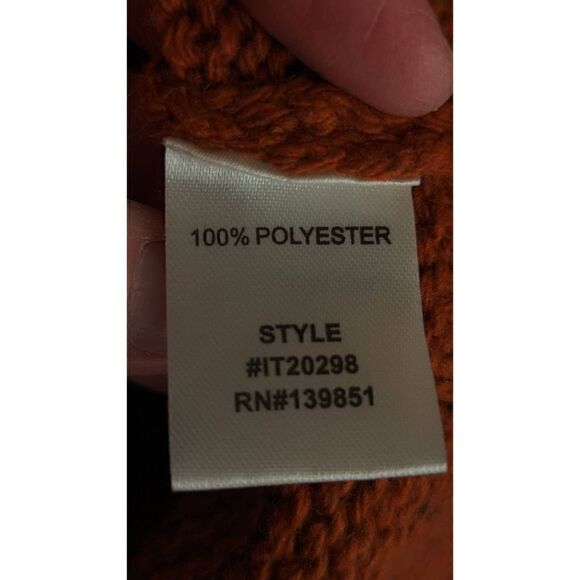Oddi Women Rust Orange Knitted Sleeveless Tunic Sweater Size Small - Picture 9 of 12